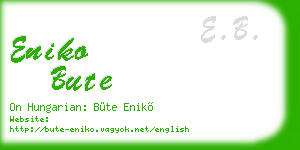 eniko bute business card